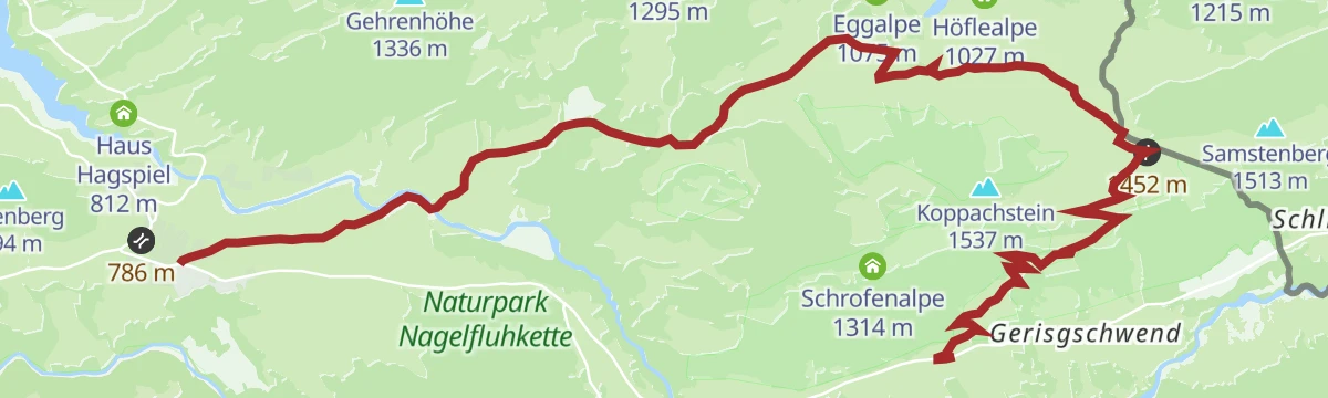 Route map: Hittisau | Zur Alpe Hochleckach